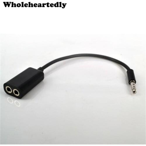 3.5mm Jack to Dual 3.5mm slot Cable male to Dual Female Audio Splitter adapter two lover Plug Stereo earphone For iphone samsung
