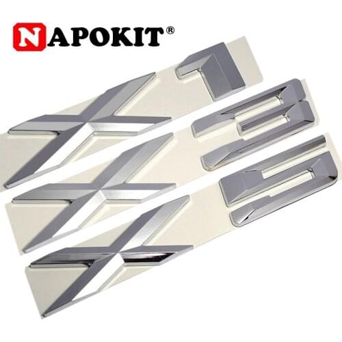3D Plastic Chrome Logo Silver Tail Letter Emblem Badge Sticker Decoration for BMW X1 X3 X5 X6 E83 F25 GT Accessories Styling