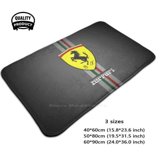 Carbon Fiber 3D Household Goods Mat Rug Carpet Foot Pad Italy Italia Car Cars Flag Scuderia Carbon Fiber Scuderia Leclerc