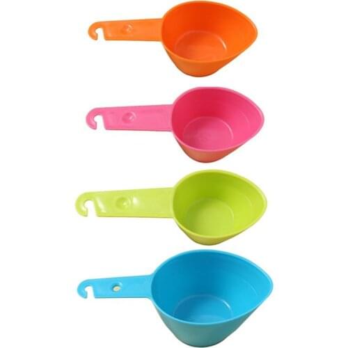 4/5pcs PP Plastic Measuring Spoon Set Multicolor Scale Ingredient Coffee Milk Powder Measure Cup Baking Tools Kitchen Supplies