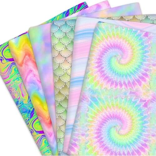 50*145cm Rainbow Gradient Polyester Or Pure 100% Cotton Fabric For Quilt Tissue Kids Home Textile Sewing Doll Dress Curtain