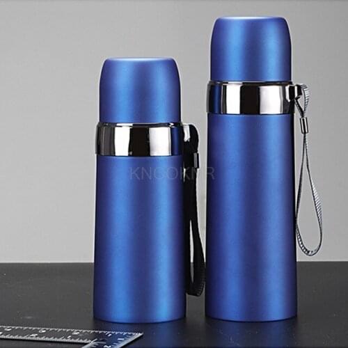 500Ml Thermo Coffee Mug Solid Color Rope Cup Lid 2 Small Thermo Bottle Thermos For Hot Coffee Thermal Cup Coffee