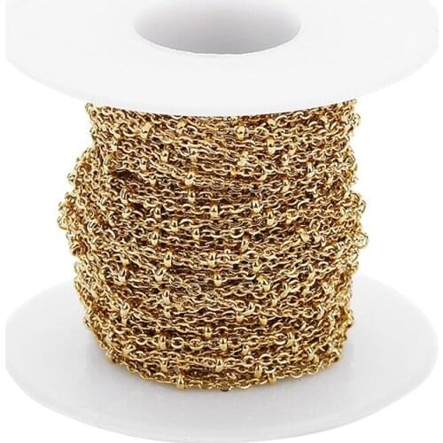 9 M/Rol Stainless Steel DIY Chain Beaded Chain for Jewelry Making DIY Bracelet Necklace Handmade Supplies