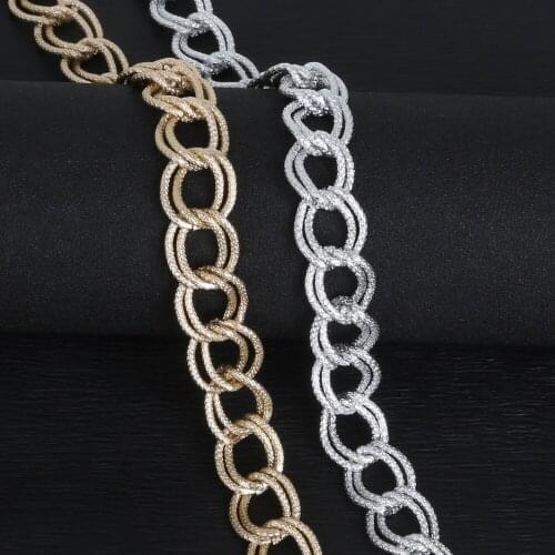 1m/lot Aluminum Chain Twisted Chain Plated Silver/Light Gold for Jewelry Making Craft Necklace Bracelet DIY Accessories