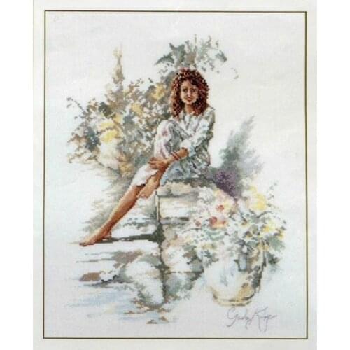 Top Quality beautiful lovely counted cross stitch kit flower girl, flower lady, flower woman Lanarte 33869