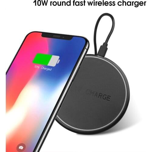 Qi Wireless Charger 10W for iPhone 11 Xs Max X XR 8 Plus 10W Fast Charging Pad for Ulefone Doogee Samsung Note 9 Note 8 S10 Plus