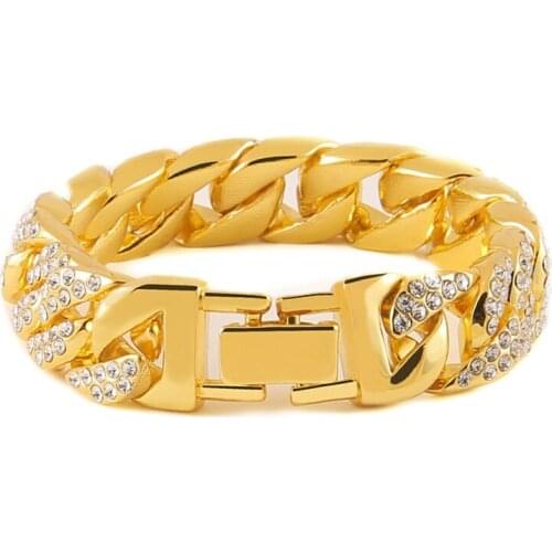 2020 Rap Bracelet hip hop Bracelet popular European and American mens jewelry water endless hip hop CUBAN CHAIN