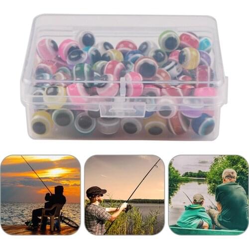 100pcs/Box 5mm 8mm Fishing Beads Fish Eye DIY Fishing Kit Pool Bead Slotted Bead Fly Tying Fishing Lure Tackle
