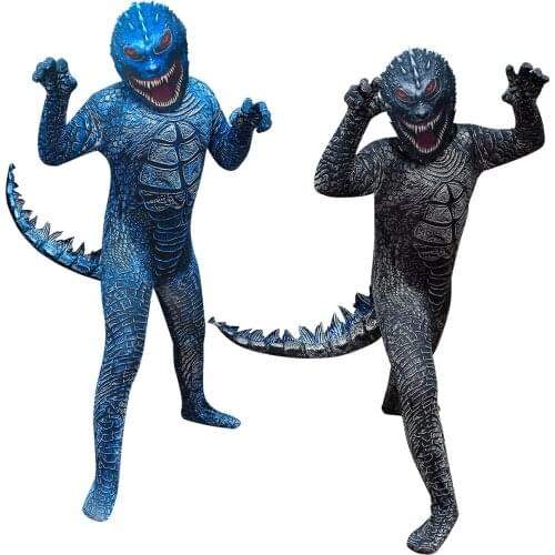 Kids Halloween Costumes Anime Dinosaur Cosplay Carnival Party Clothing Boys Girls Terror Monster Bodysuit Fancy Dress Uniform