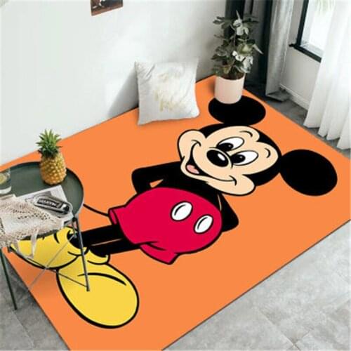 Disney Cartoon Lilo & Stitch Kids Playmat Carpet Bedroom Cute Room Bedside Crawling Mat Children Rug Home Non-slip Doormat Gift