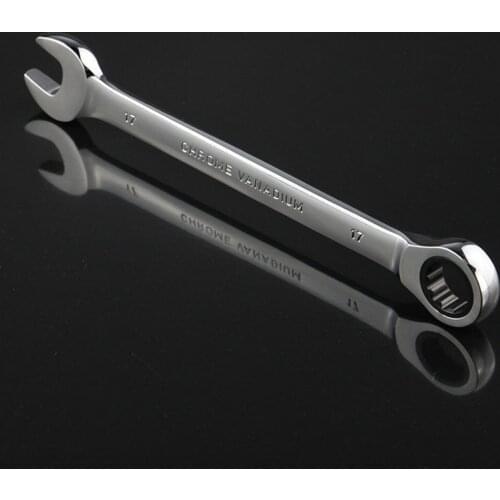 17mm the key ratcheting wrench spanners repair hand tools chave catraca Chrome Vanadium ferramentas manuais