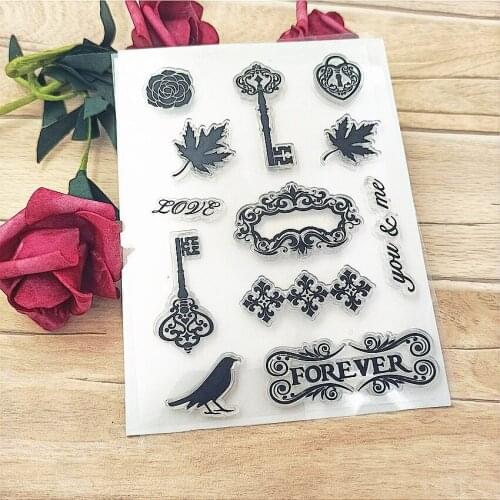Hot selling key transparent clear stamp / silicone seal roller stamp DIY scrapbook album / card production