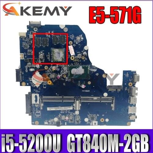 LA-B162P LA-B991P For Acer V3-572G E5-571G V5-572G E1-572 E5-531 laptop motherboard with i5-5200U CPU GT840M 2GB GPU 100% test