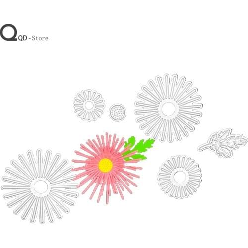 Scrapbook Metal Cutting Dies Puzzle Big Red Flower Handmade Tools DIY Card Make Mould Model Craft Decoration New 2021 Wholesale