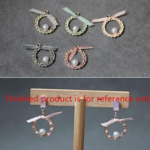 Min order 10pcs/lot color Polyster Ribbon decoration geometry rounds shape alloy floating locket charms diy jewelry making