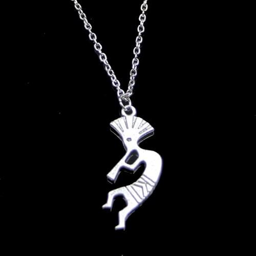 Fashion 38*14mm Native Kokopelli Pendant Necklace Link Chain For Female Choker Necklace Creative Jewelry party Gift