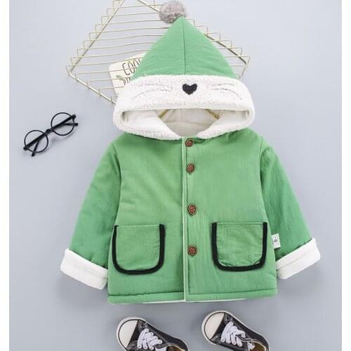 Fashion Baby Girls Coats Velvet Thicken Winter Children Fashion Clothes Toddler Casual Clothing Kids Warm Solid Outwear Parkas