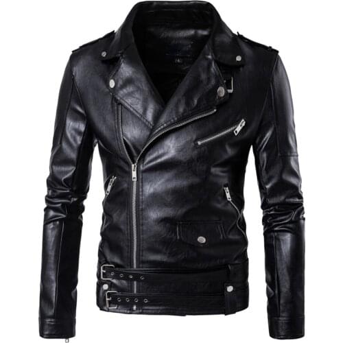 Autumn Winter Winderbreaker PU Motorcycle Leather Jackets Casual Punk Outwear Bomber Faux Jacket And Coats Brand Men Clothing