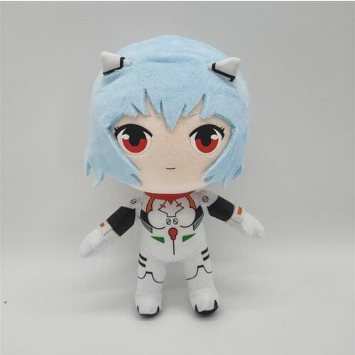 22cm Anime Rei Stuffed Plush Toys Rei Plushie Doll Kawaii Ayanami Rei Soft Toy Princess Christmas Birthday Gift for Children