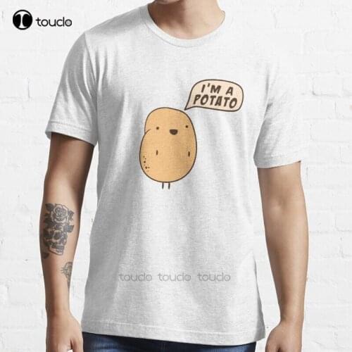 New I'M A Potato Potato Meme Internet Funny Am Cute T-Shirt Cotton Men Tee Shirt