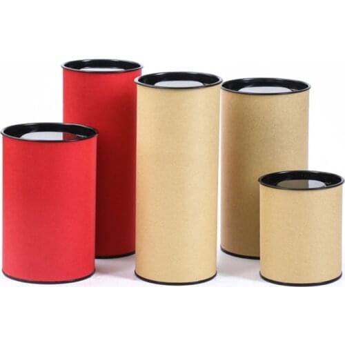 Wholesale 100Pcs/Lot Tea Packaging Tube Drawing Tube Wrapping Packaging Kraft Coffee Paper Tube Oil Painting Cylinder
