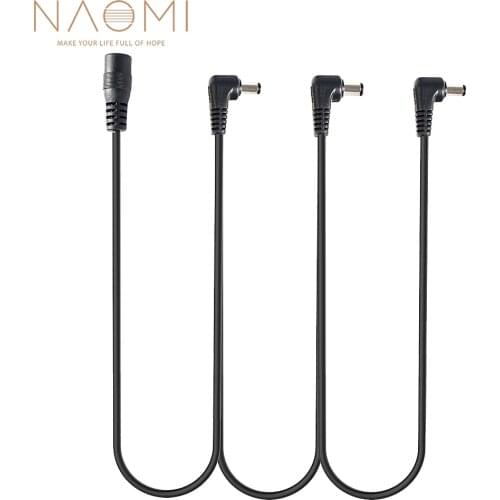 NAOMI 1 To 3 Guitar Effect Pedal Daisy Chain Power Supply Splitter Cable Guitar Parts Accessories New