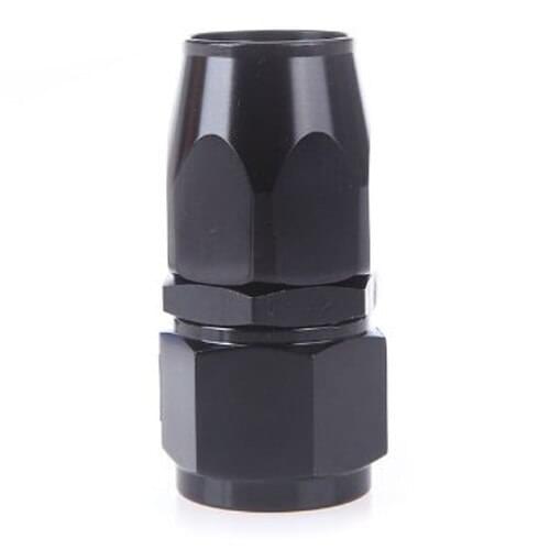 AN10 Straight Swivel Oil Fuel Hose End Fitting Adapter Aluminum Black
