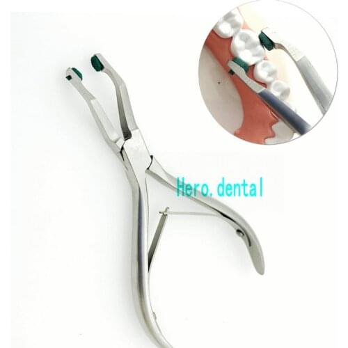 Crown Plier With Green Rubber Tipped Dental Surgical