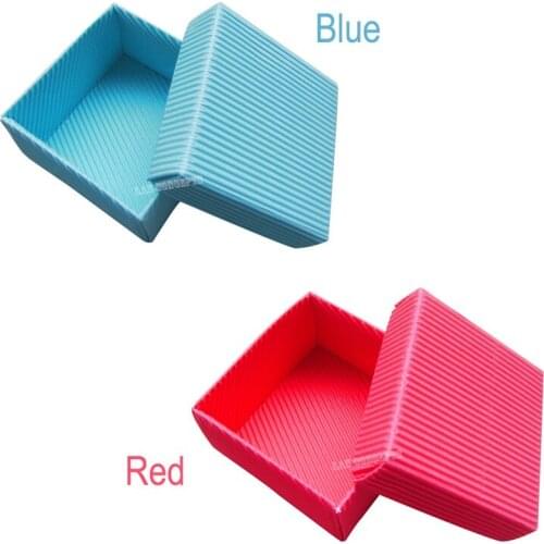 Foldable Cardboard Favors Box Square Candy Box for wedding party baby shower - red and blue for opttion 60pcs/lot free shipping