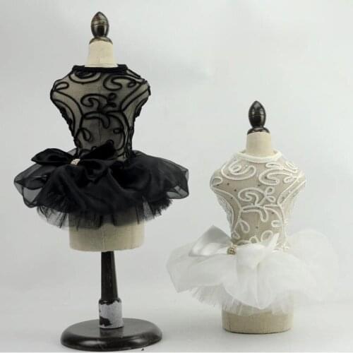 Dog Dresses White Pet Dress Summer Tutu Bow-knot Party Wedding Princess Dog Dress For Dogs Skirts Pet Cat Dress