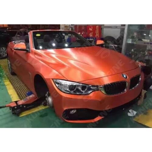Car Styling Wrap Cold Brushed Orange Car Vinyl film Body Sticker Car Wrap With Air Free Bubble For Vehiche1.52*20M /Roll