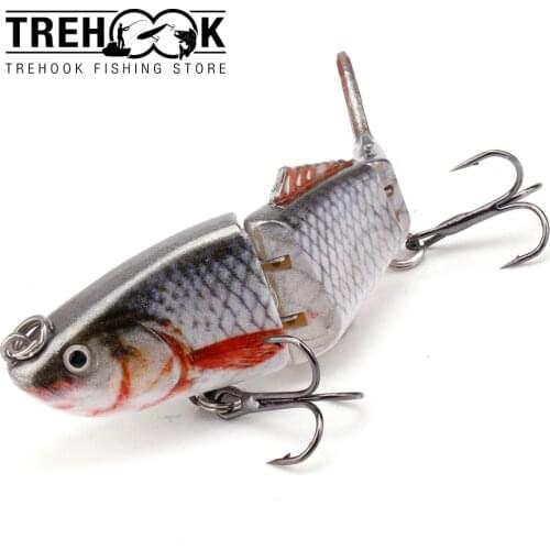 TREHOOK 8cm 7.8g Mini 3-Segments Jointed Bait For Pike Wobblers Fishing Lures Artificial Bait Hard Swimbait Crankbaits Fishing
