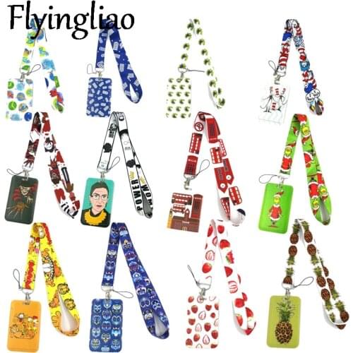 Creative Lanyard Card Holder Student Hanging Neck Phone Lanyard Badge Subway Access Card Holder Accessories