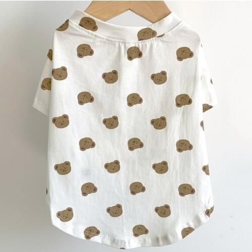 Spring Summer Dog Clothes Cartoon Bear Pets Dogs Clothing for Small Large Dogs Costume Chihuahua Ropa Perro Pet Shirt Yorkshire