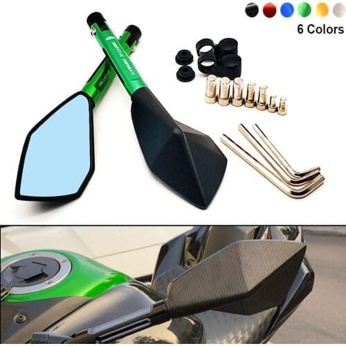 Universial Motorcycle Rearview Mirrors Blue Anti-glare Handlebar Retrovisor For Yamaha SEROW 225 250 TTR250 ttr 125 250 600