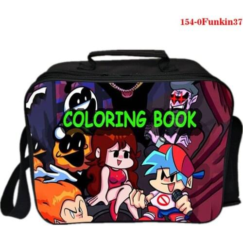 Fashion Portable Thermal Lunch Bag for Women Friday Night Funkin 3d Print Picnic Cooler Lunch Bag Insulated Travel Bag Food Tote