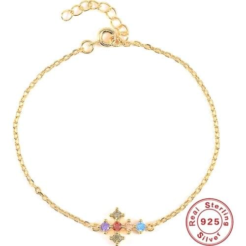 BOAKO Earrings 2021 Trend Earrings Silver 925 Cross Zircon Bracelets Bracelet For Women Costume Jewelry Charm Chain Bijoux Femme