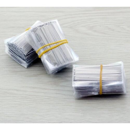 50Pcs/Set Stainless Steel Large Eye Sewing Needles Sewing Pins Set Home DIY Crafts Household Sewing Accessories 0.6-0.9mm