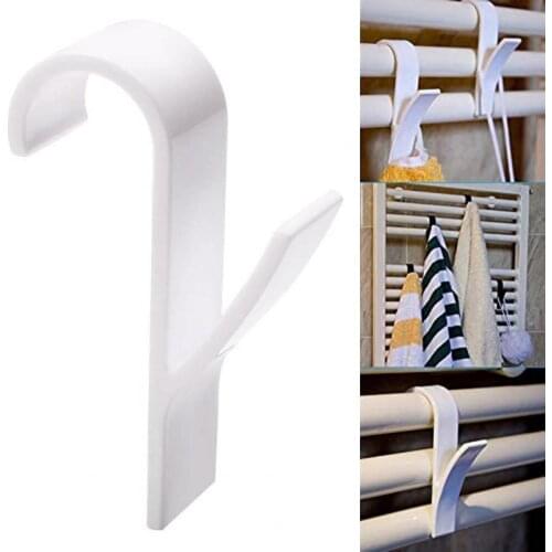 5Pcs Hook Punch-free Creative Plastic Clothes Wardrobe Storage Rack for Home