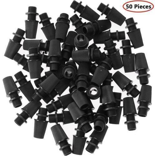 50 Cable Glands Black Strain Relief Connector Clamp for Wiring Chandelier Ceiling Lighting Waterproof Cable Gland Plastic Connec