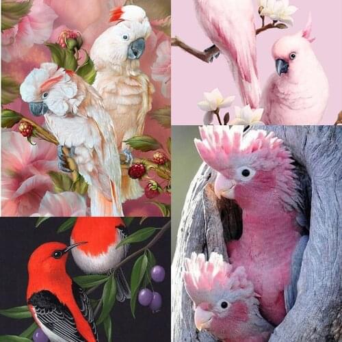 DIY 5D Diamond Painting Full Round Square Resin Mosaic Diamond Embroidery Cross Stitch Kits Wall Art Diamante Showy Parrot