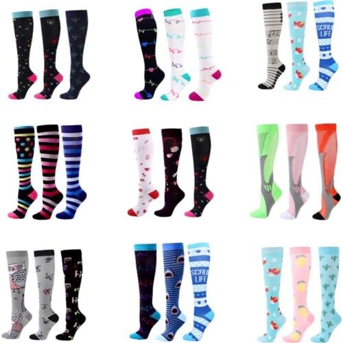 AM New Compression Socks Athletic Men Women Best Graduated Breathable Nursing Socks Fit For Running Outdoor Hiking Cycling Socks