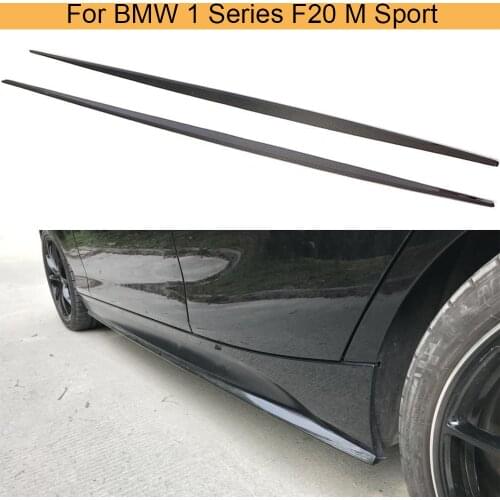 Carbon Fiber Body Kits Side Skirts for BMW 1 Series F20 M Sport 118i 120i 2015-18 Car Door Bumper Side Skirts Extention Lip FRP
