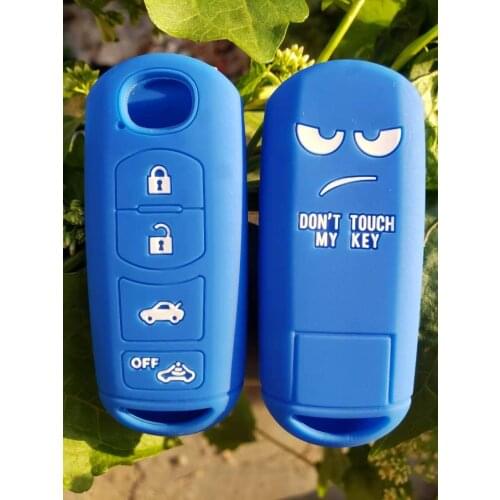 Silicone Chain Bag Remote Key Case Cover For Mazda CX5 CX7 CX9 M6 GT Key Cover For Mazda 3 5 6 8 4Button Key