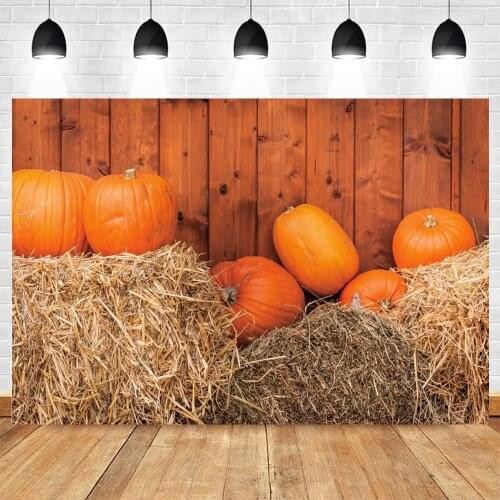 Yeele Baby Shower Photography Autumn Backdrop Gold Pumpkin Barn Haystack Portrait Photocall Background Photo Studio Photographic
