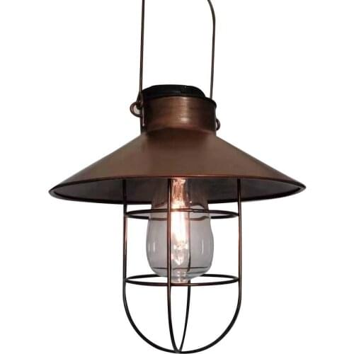 Solar Light Lantern Waterproof Intelligent Light Control Solar Decoration Light Wrought Iron Lamp for Courtyards Roadsides Trees