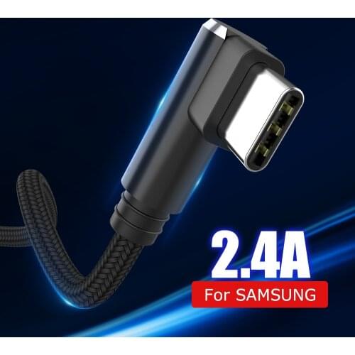 USB Type C Cable Double Elbow Fast Charging Cable Data Cable for Samsung S8 S9 For Xiaomi For Huawei Gaming Cable Wire