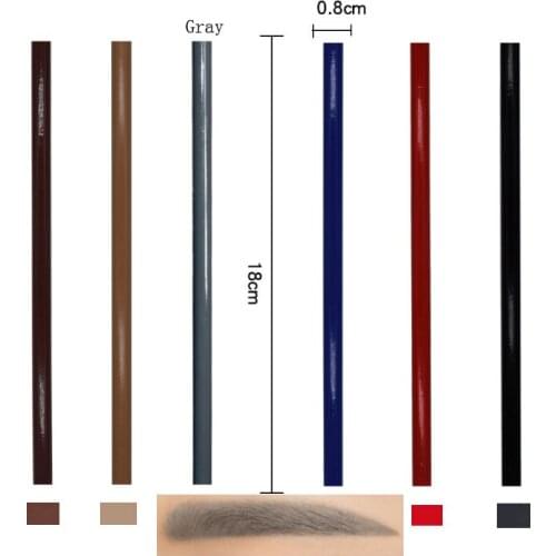6 Colors Microblading Eyebrow Pencil Permanent Makeup Eyebrow Tattoo Line Design Position