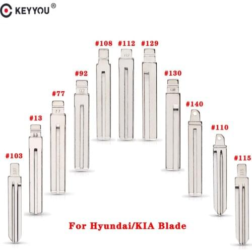 KEYYOU HY20 TOY40 Blank For Kia Spotage RIO K2 K3 K5 For Hyundai Verna I30 IX35 HB20 Sonata Elantra Remote KD Car Key Blade