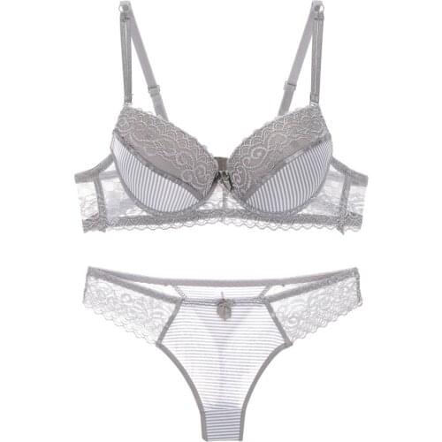 ABC sexy bra set lace push up women underwear panty set cotton refreshing bra brief sets France lingerie suit
